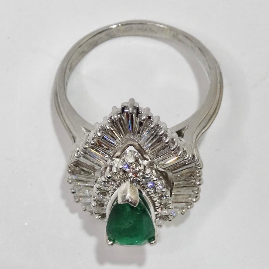 Emerald and Diamond Ballerina Ring 1