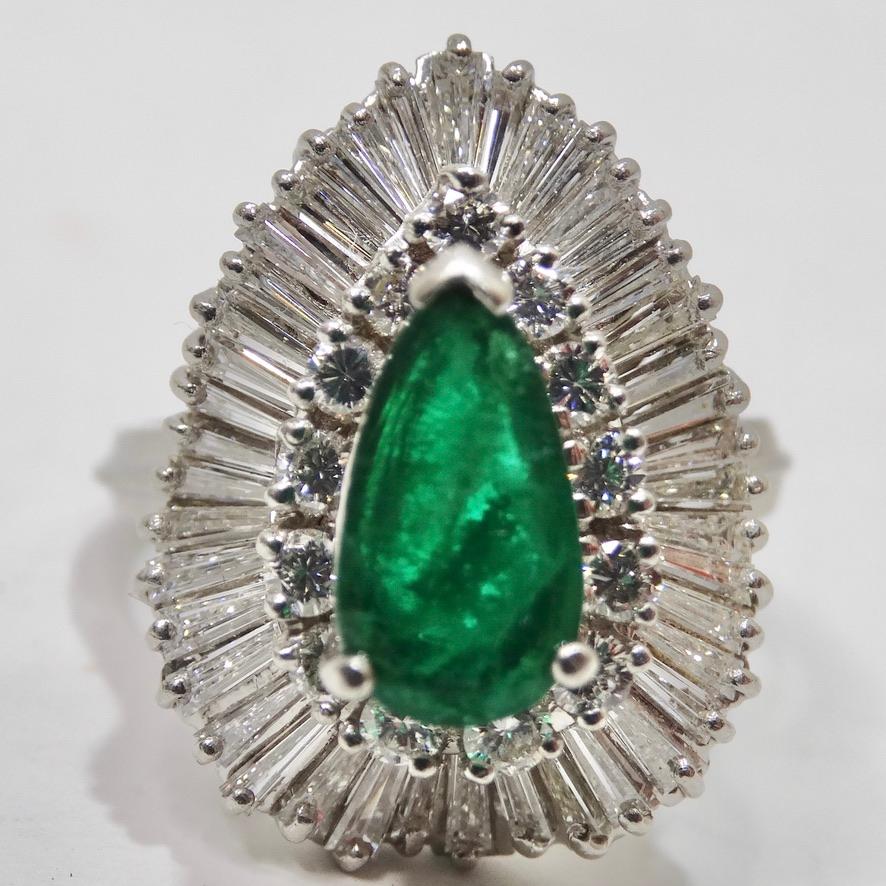 Emerald and Diamond Ballerina Ring 3
