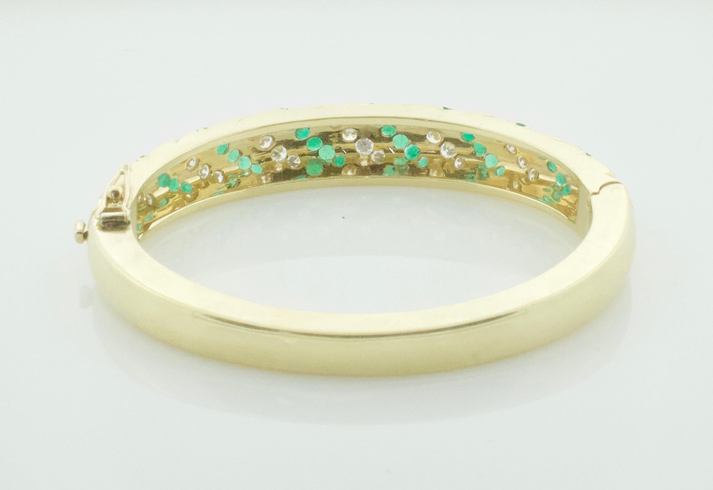 diamond and emerald bangles