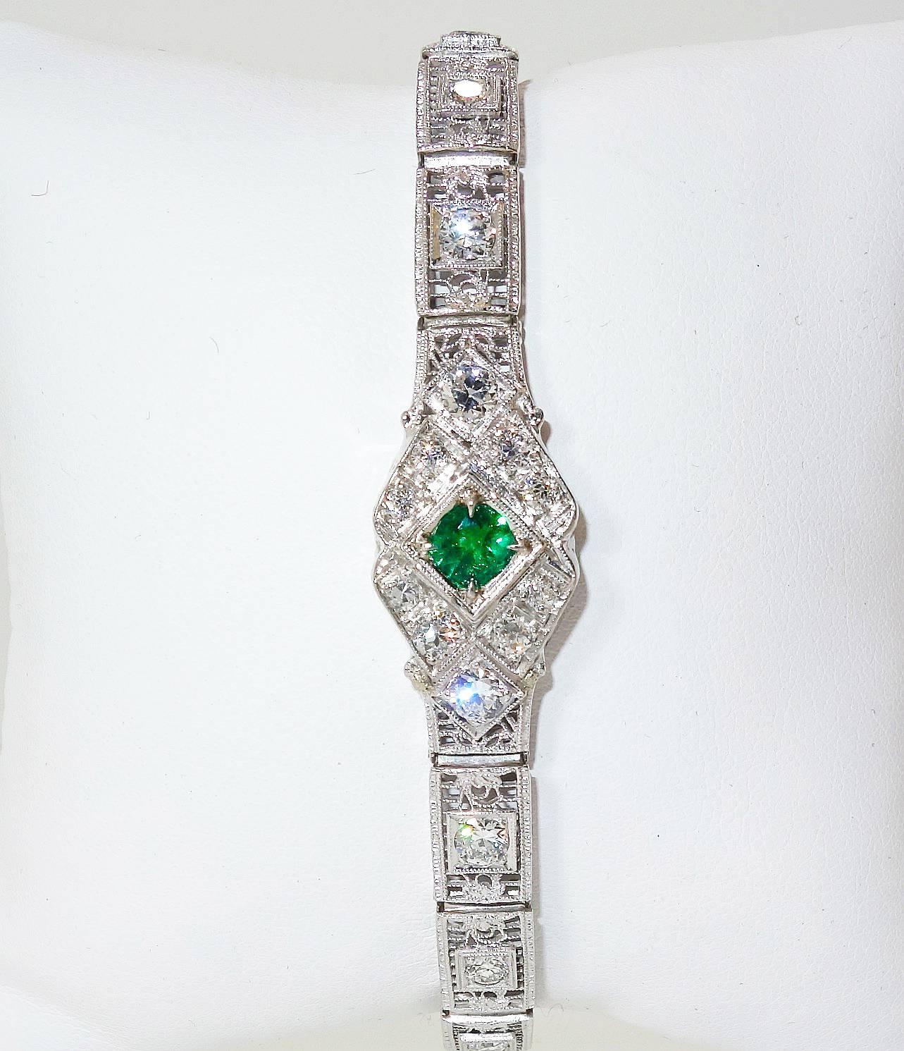 Emerald and Diamond Bracelet, circa 1938 5