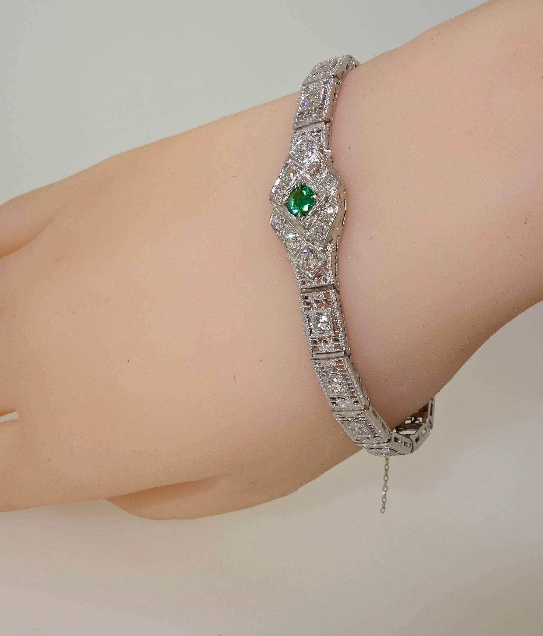Emerald and Diamond Bracelet, circa 1938 1