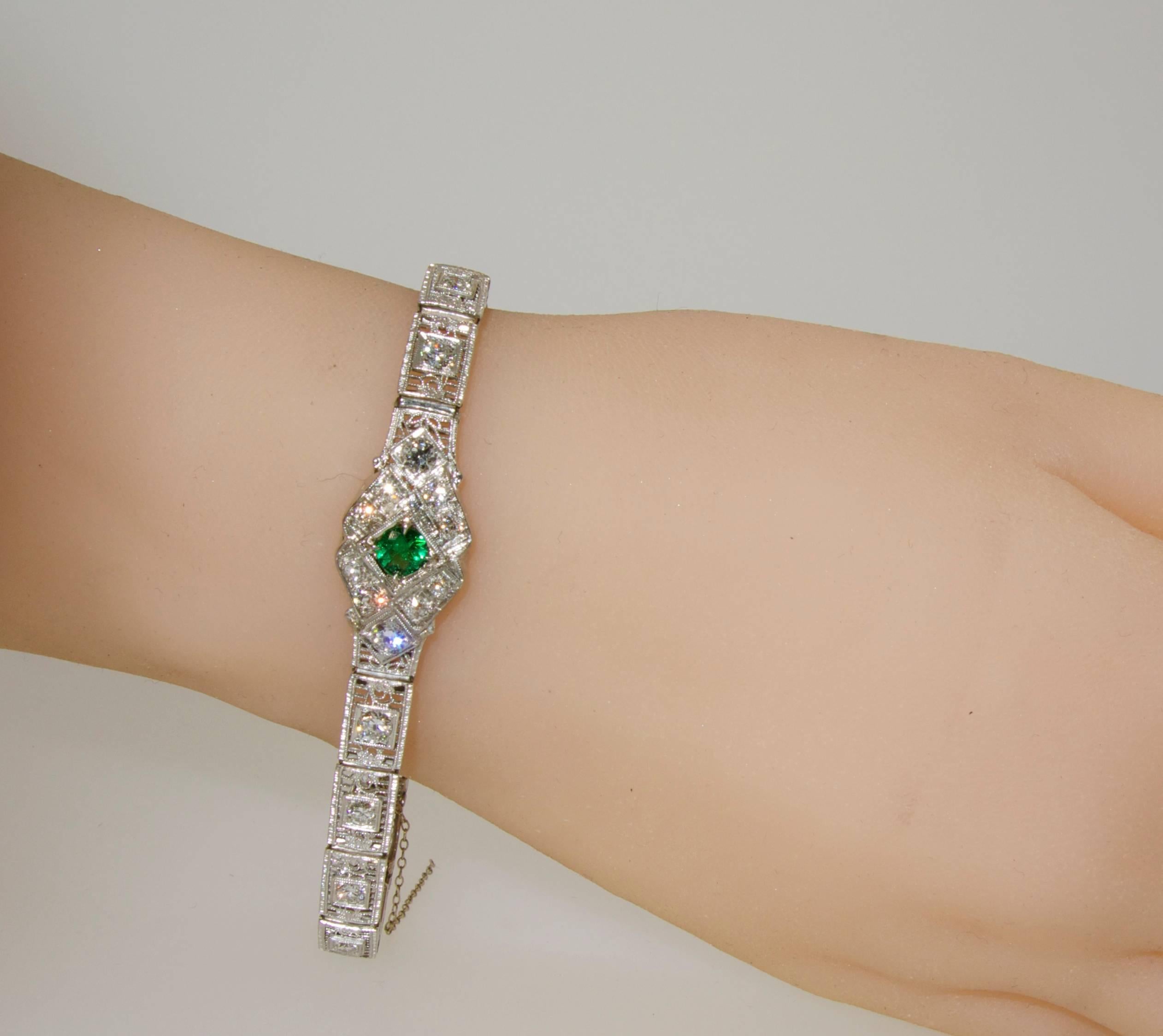 Emerald and Diamond Bracelet, circa 1938 3