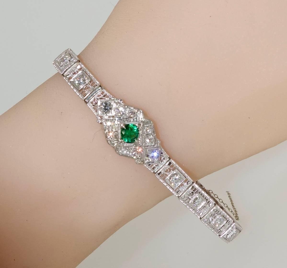 Emerald and Diamond Bracelet, circa 1938 4