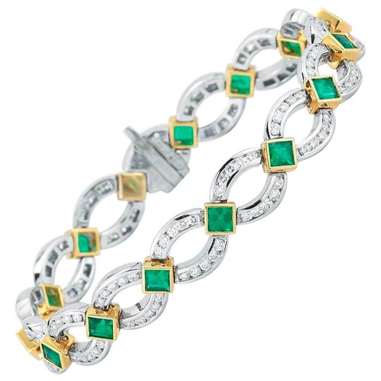 Emerald And Diamond Bracelet 