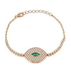 Emerald And Diamond Bracelet