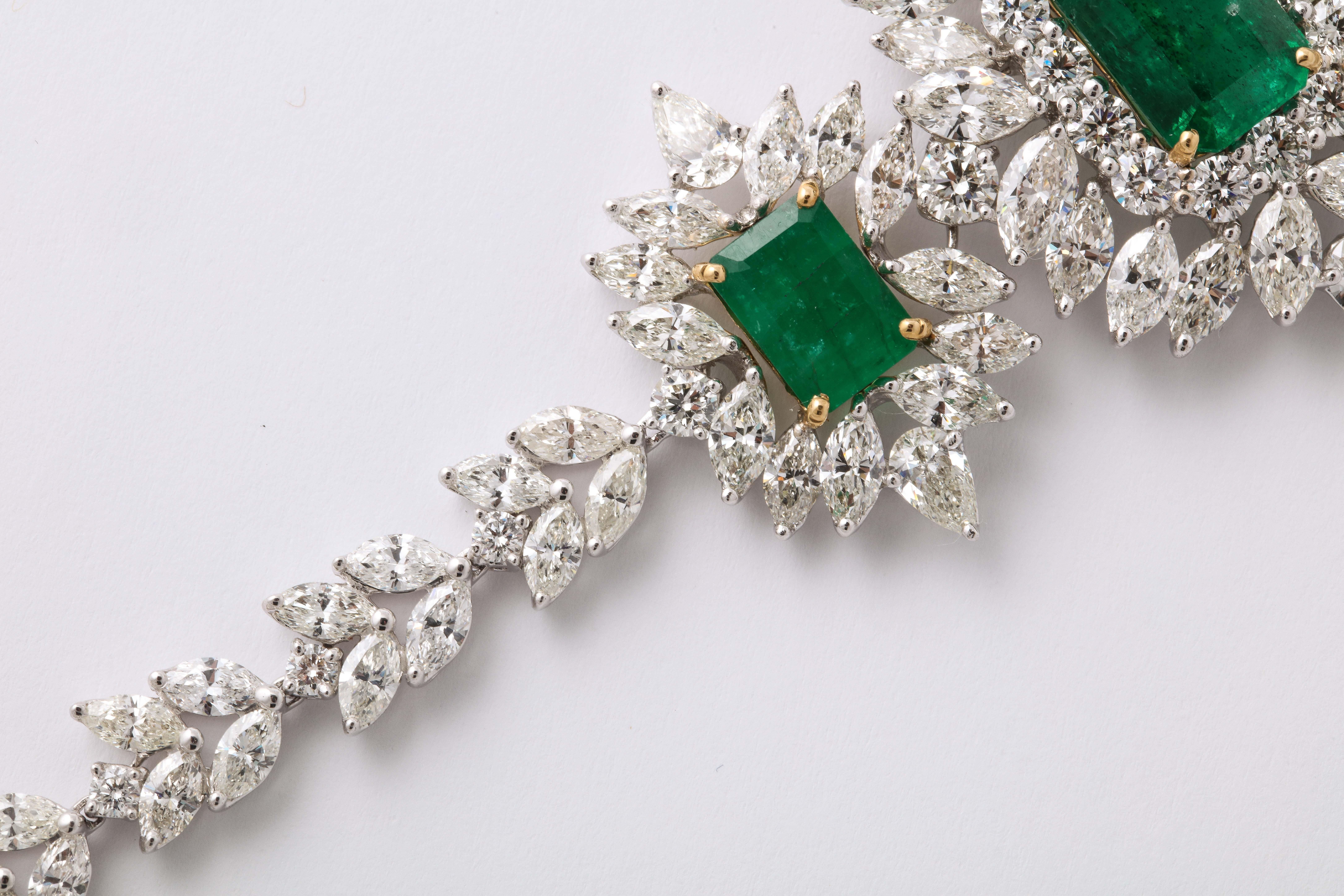 Emerald and Diamond Bracelet For Sale 3