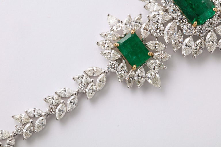 Emerald and Diamond Bracelet For Sale at 1stDibs