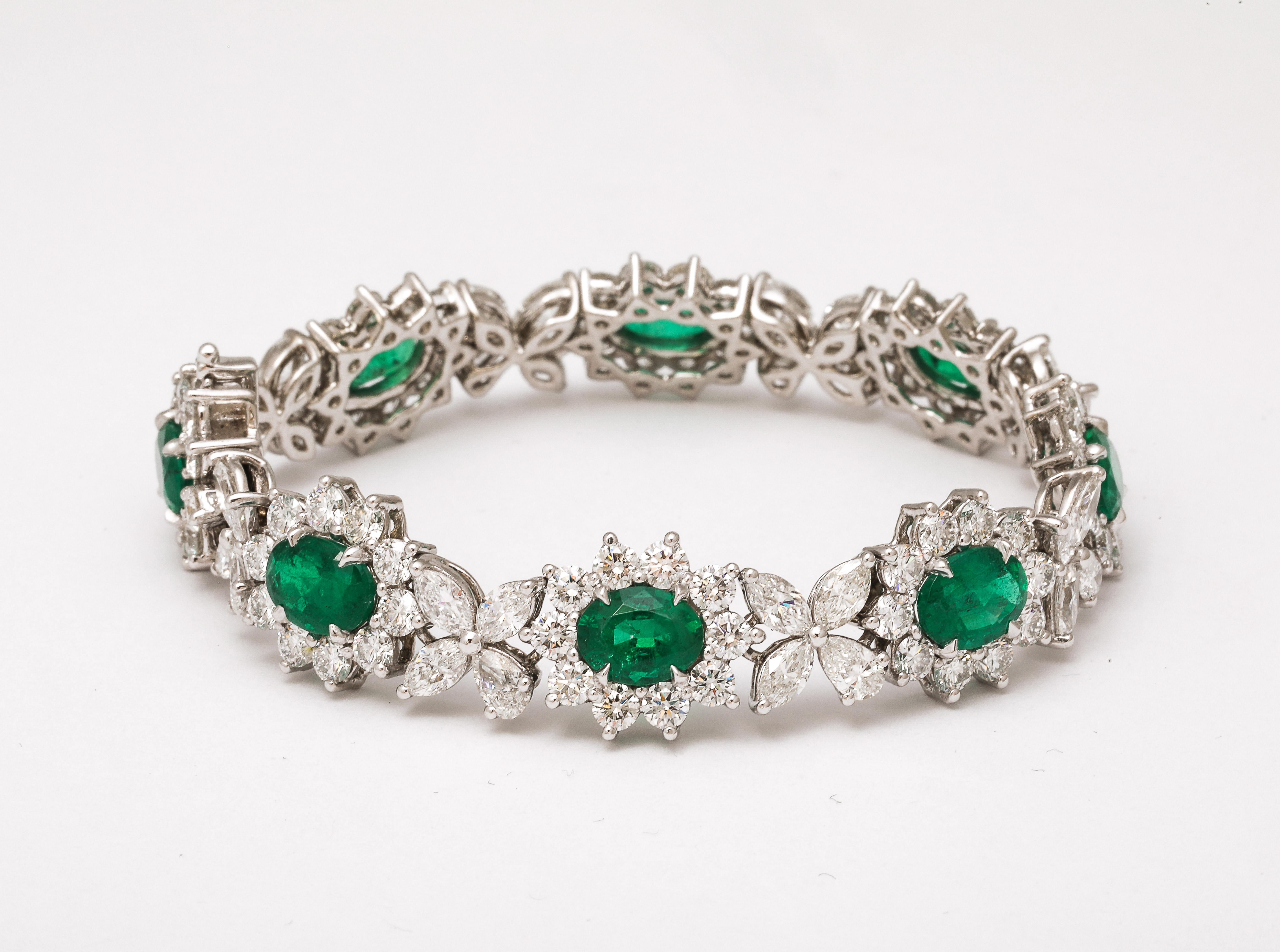 Emerald and Diamond Bracelet  For Sale 2