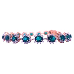 Emerald and Diamond Bracelet in 14K Yellow Gold