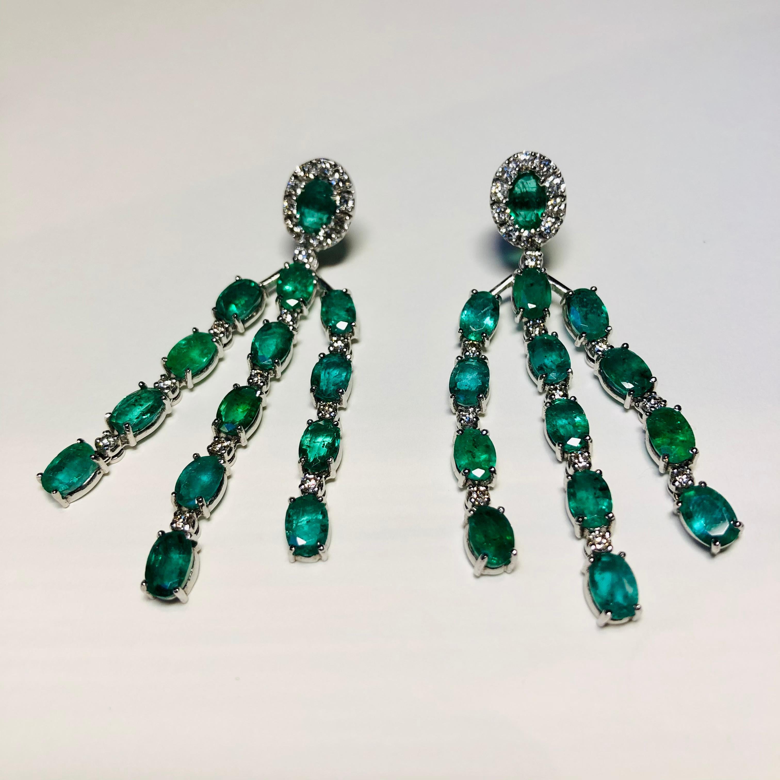 łańcuch diamond chandelier emerald cut