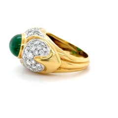 Emerald and Diamond Cocktail Ring