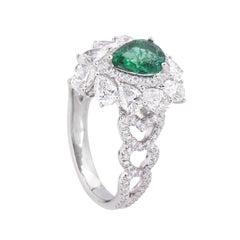 Laviere Emerald and Diamond Cocktail Ring