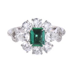 Laviere Emerald and Diamond Cocktail Ring