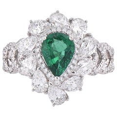 Laviere Emerald and Diamond Cocktail Ring