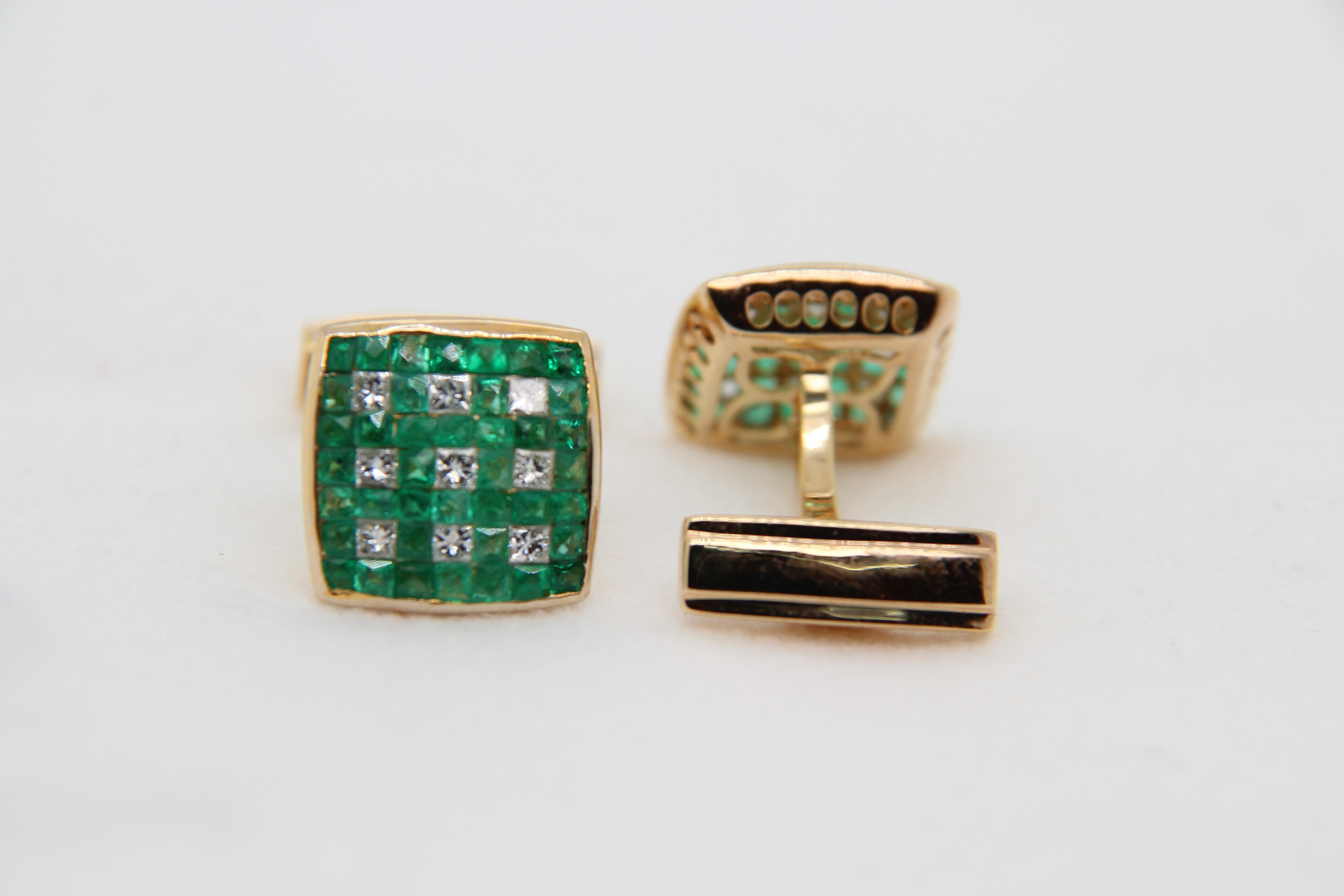 vintage emerald cufflinks