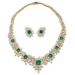 Emerald and Diamond Demi Parure