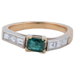 Emerald and Diamond Dress Ring