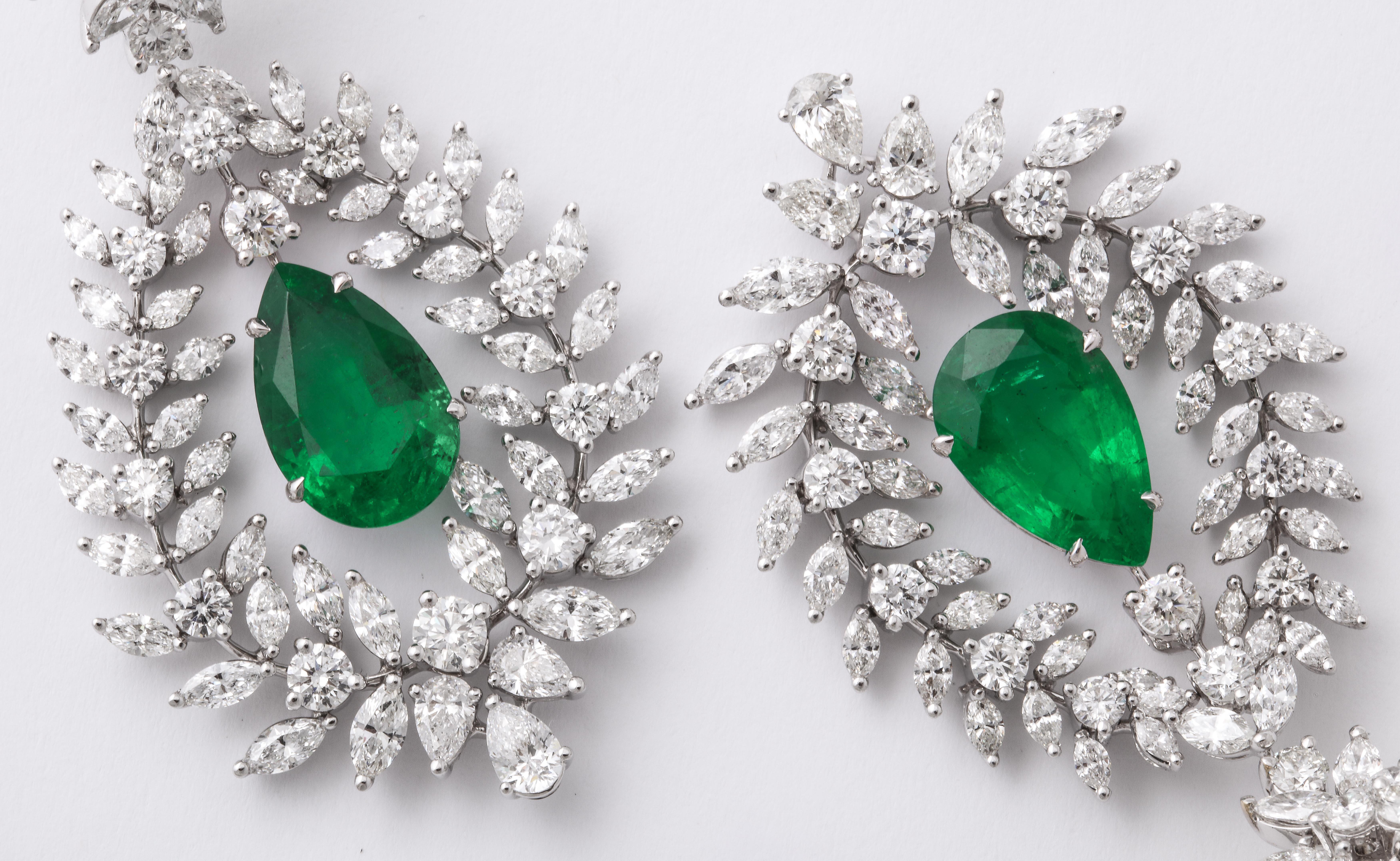 diamond earrings with emerald