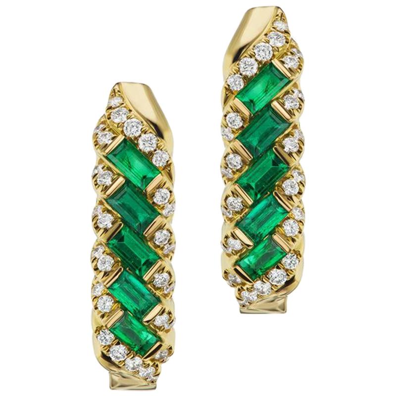 Cartier Emerald and Diamond Swirl Earrings at 1stDibs cartier emerald