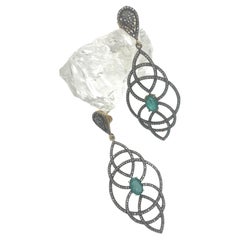 Pendientes Esmeralda y Diamante Paradizia