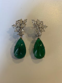 Emerald and Diamond Earrings
