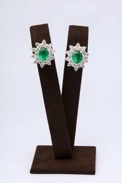 Emerald and Diamond Earrings