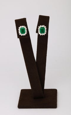 Emerald and Diamond Earrings
