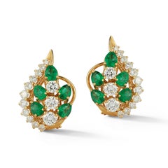 Emerald and Diamond Earrings