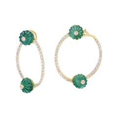 Smaragd- und Diamant-Ohrringe