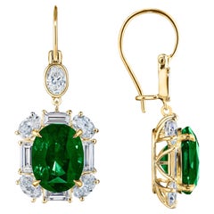 Emerald and Diamond Earrings