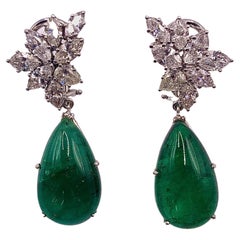 Emerald and Diamond Earrings