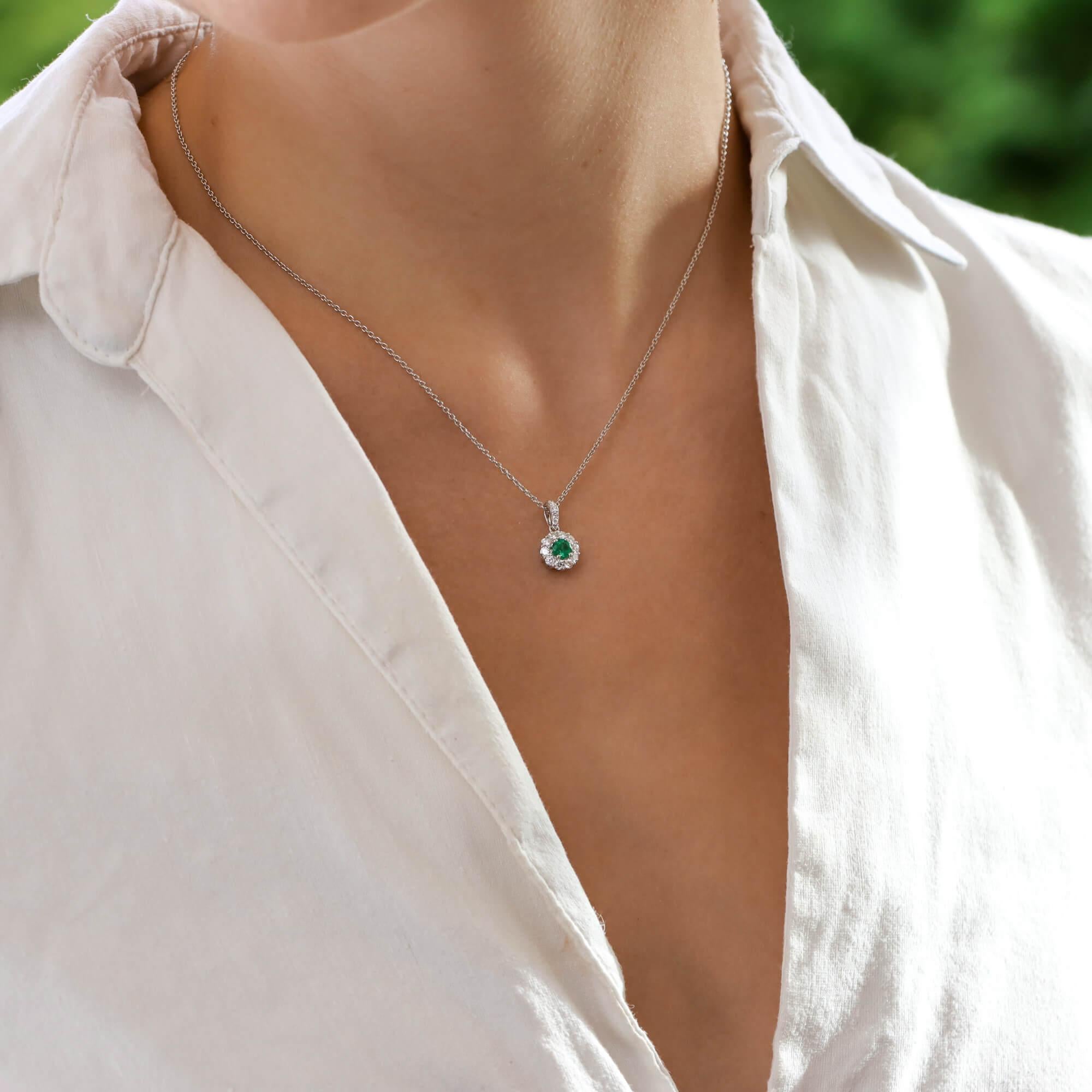 costco emerald necklace