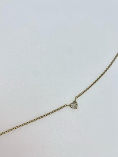 Emerald and Diamond Heart Yellow Gold Chain Choker Necklace