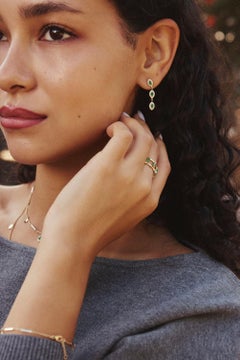 Emerald and Diamond Marquise Drop Earrings