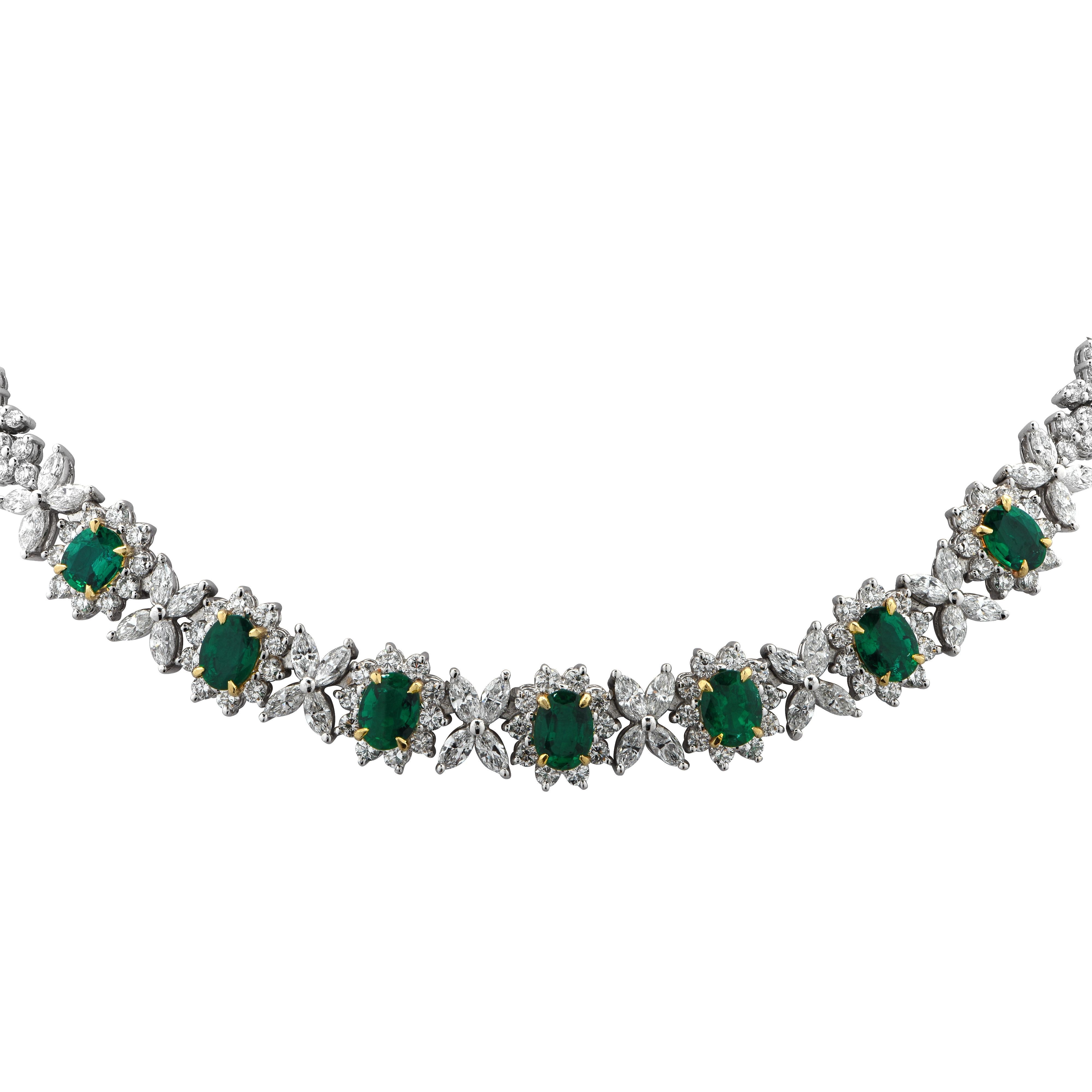 emerald diamond necklace