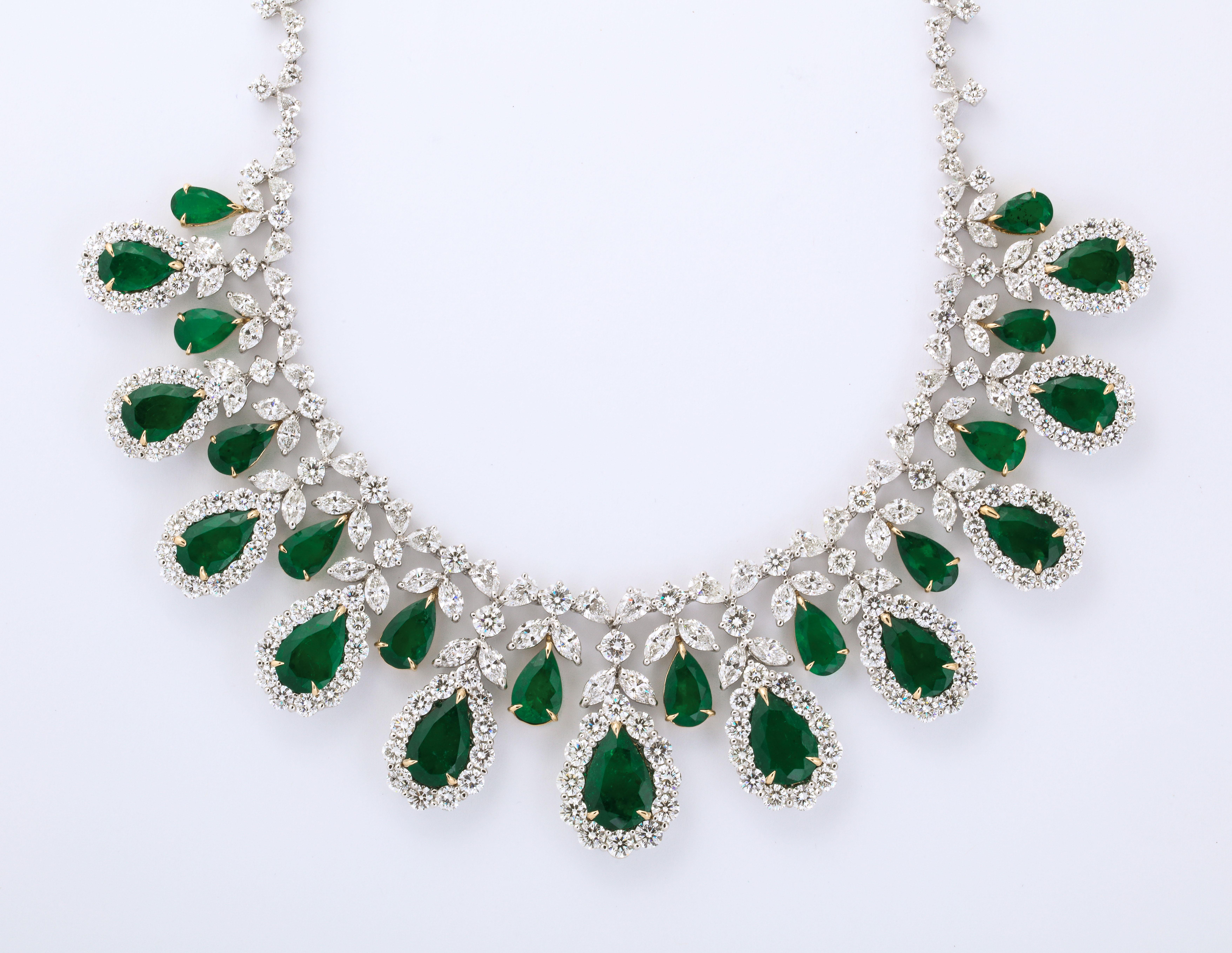 Green Diamond Silver Shine Nacklace Set For You