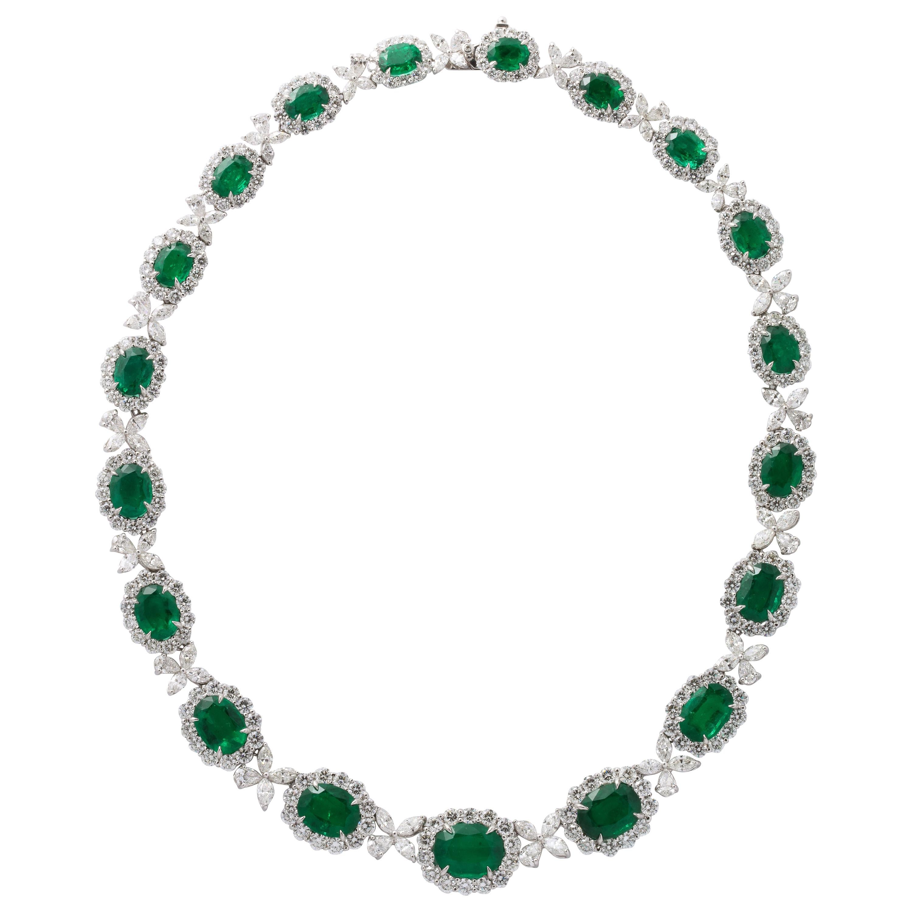 Emerald and Diamond Necklace