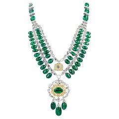 Emerald and Diamond Necklace