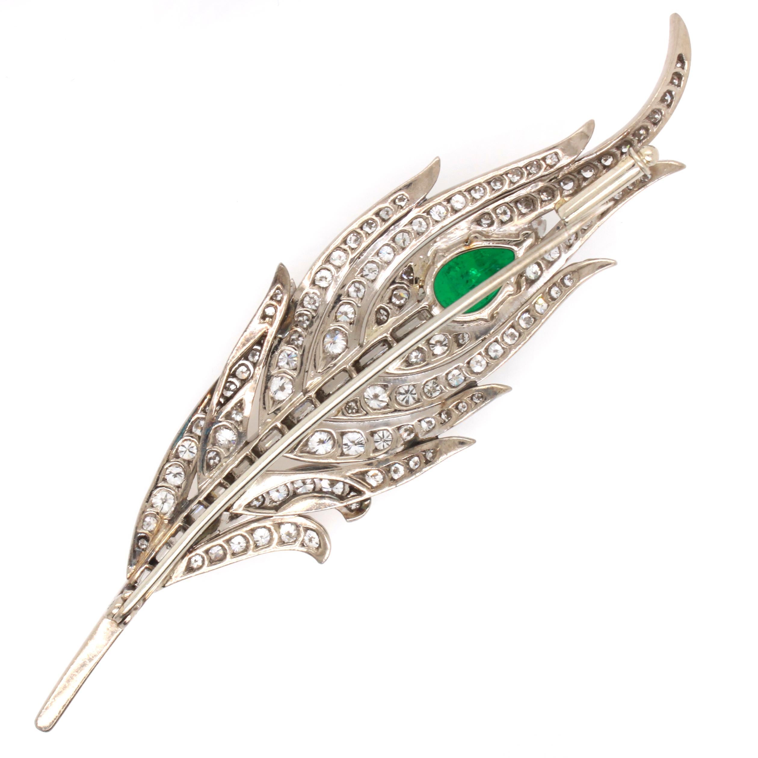 diamond peacock brooch