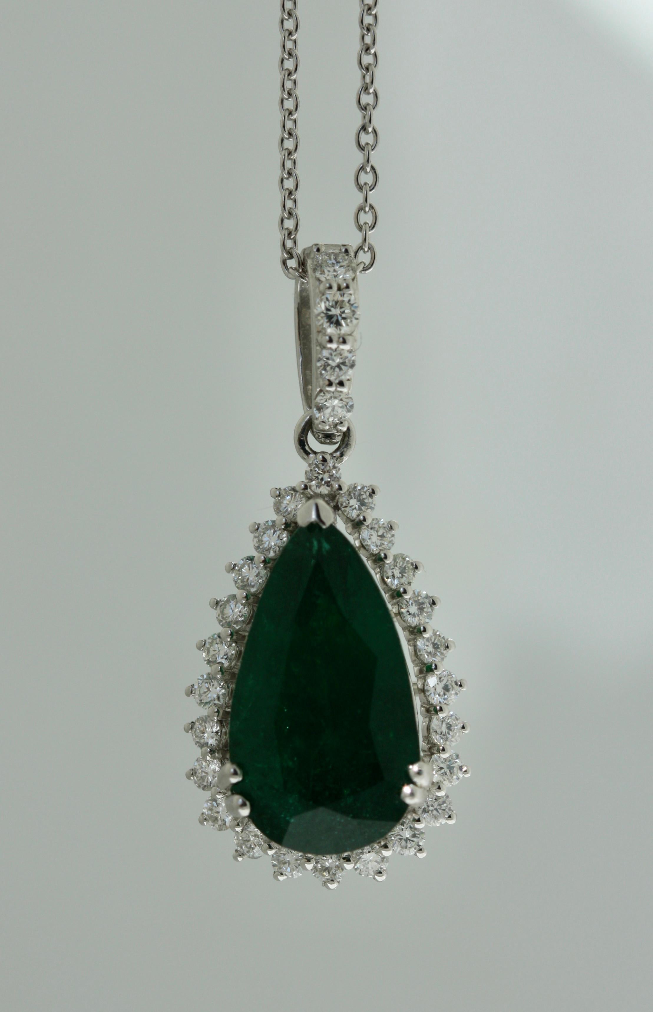 Emerald and Diamond Pendant 1