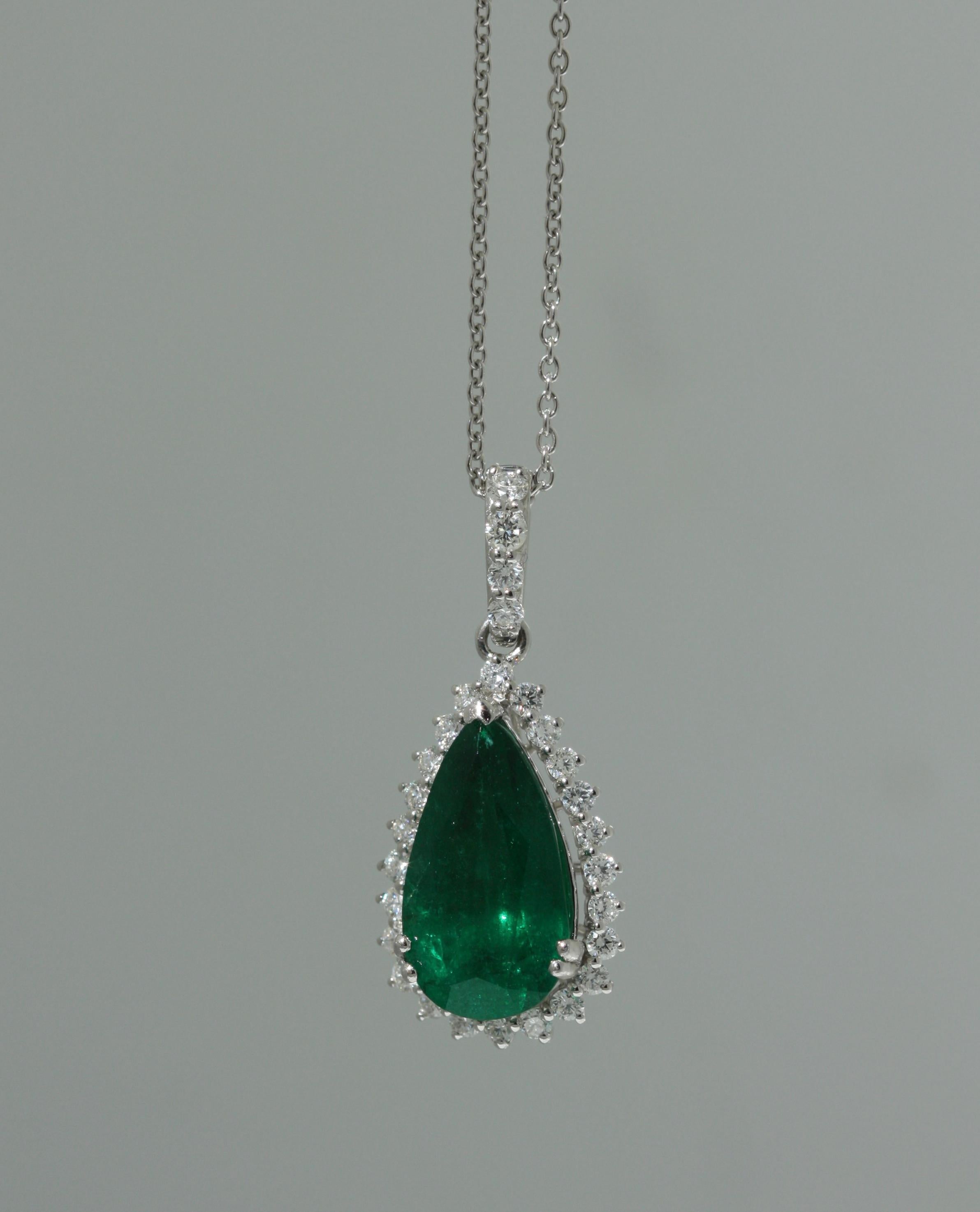 Emerald and Diamond Pendant 2