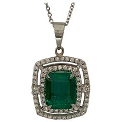 Emerald and Diamond Pendant