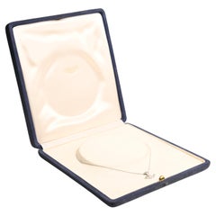 Anchor Shape Pendant. Round Diamond Emerald Anchor Shape Platinum Necklace