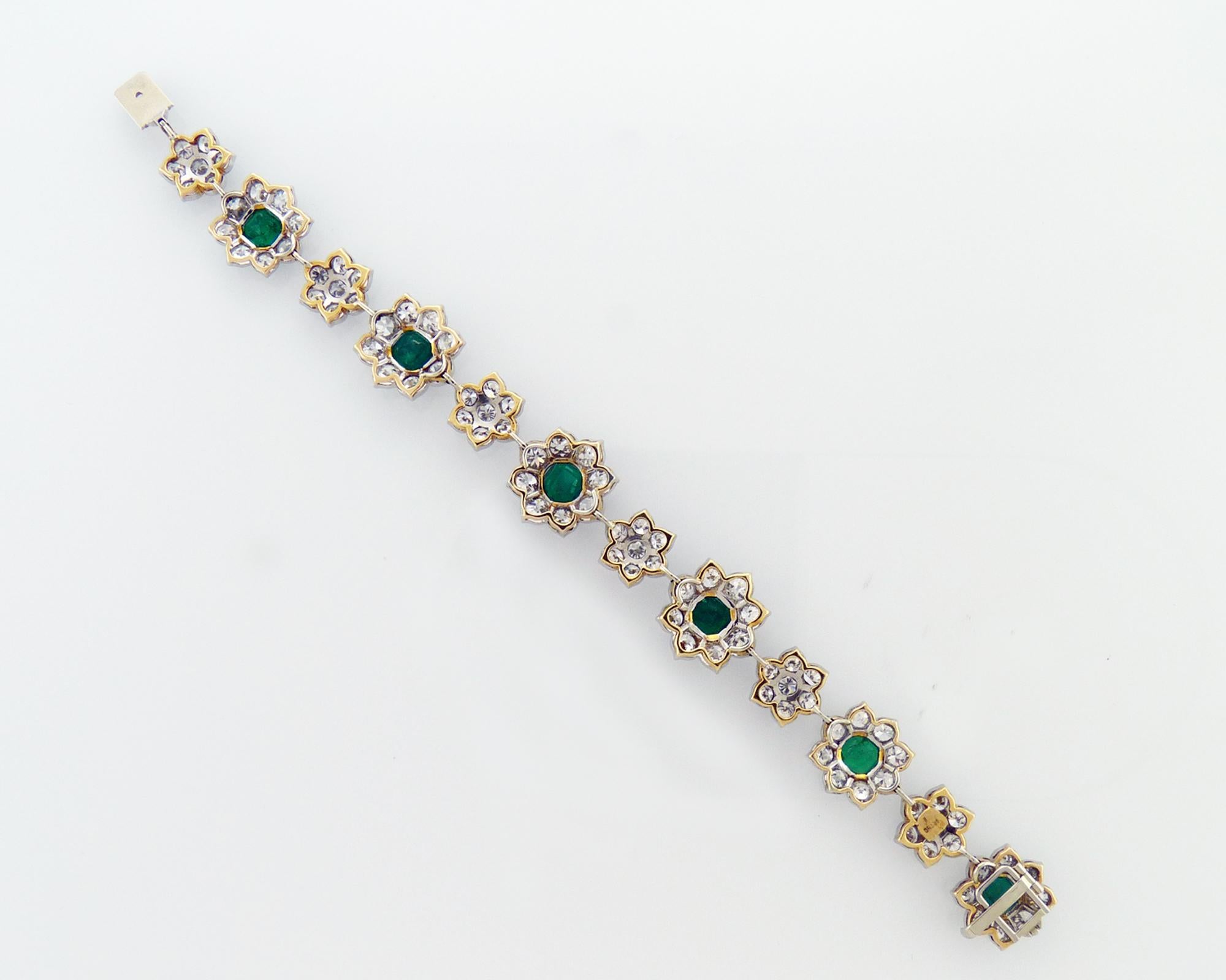 emerald flower bracelet