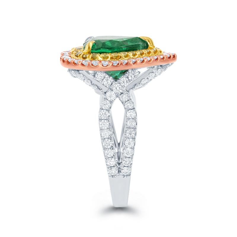 Modern Emerald And Diamond Ring By RayazTakat