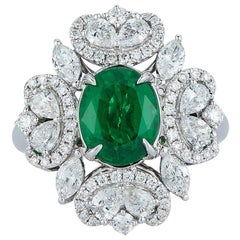 Emerald And Diamond Ring 