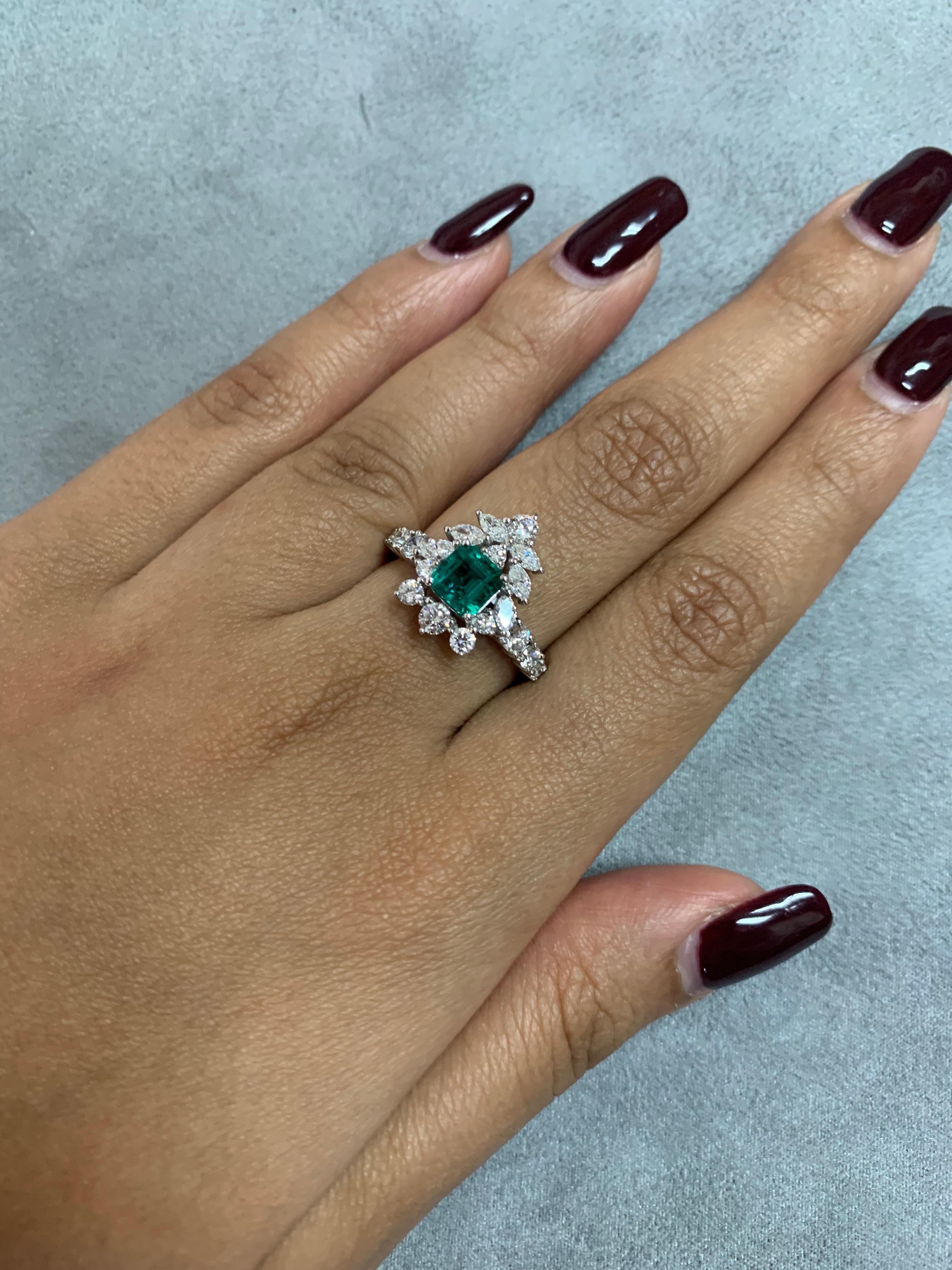 emerald ring and earring set