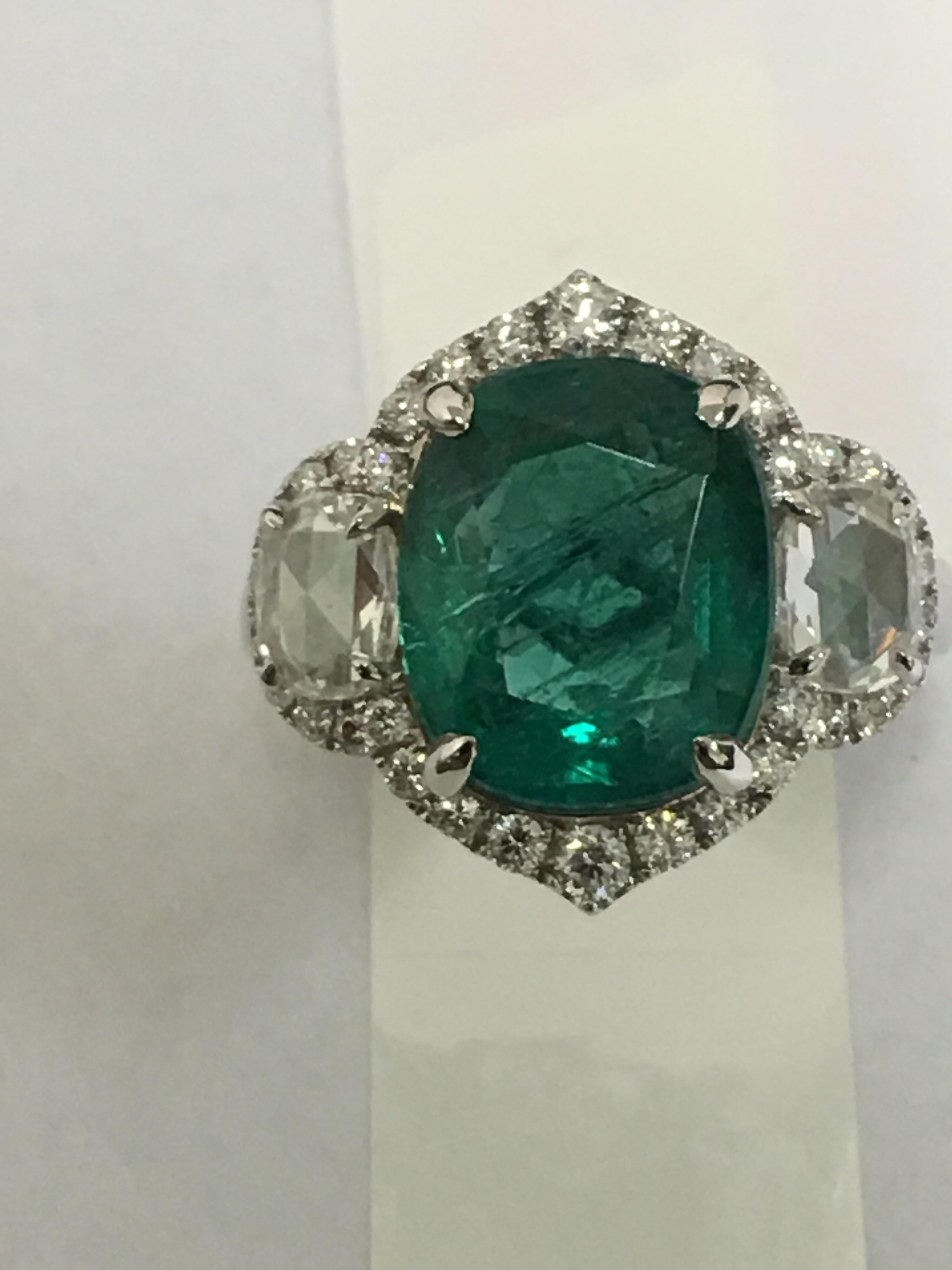 Emerald and Diamond Ring 6