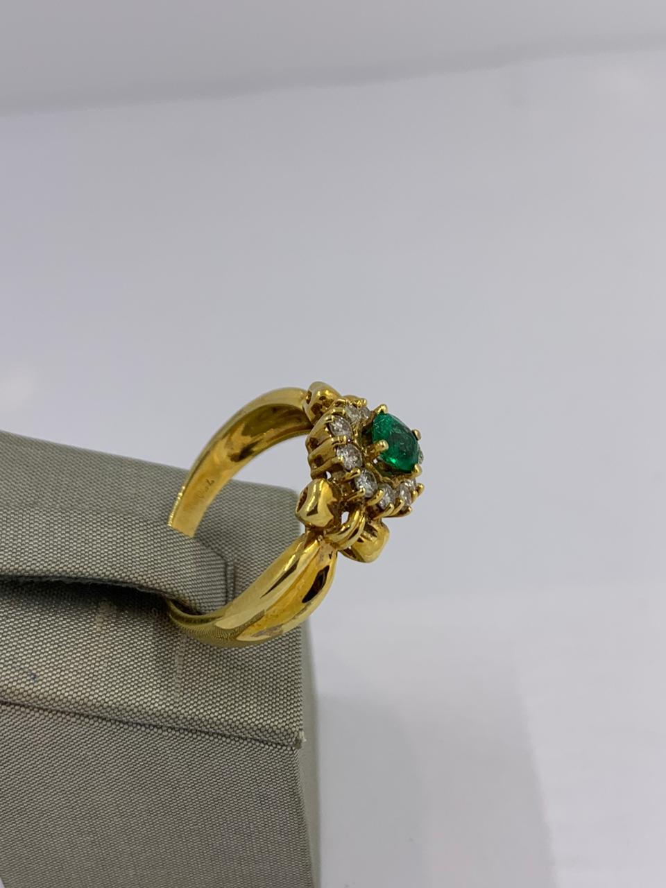 Emerald and Diamond Ring
Emerald 0.31 ct
Diamonds 0.39 ct
set in 18kt Yellow gold
21-11415