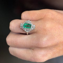 Emerald And Diamond Ring